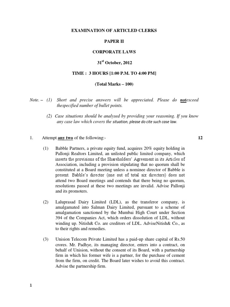 Paper.ii, Corporate Takeover Board Of Directors