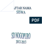 Daftar Nama Siswa SD Nogopura 2012-2013