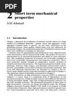 Short term mechanical
properties of high performance concrete