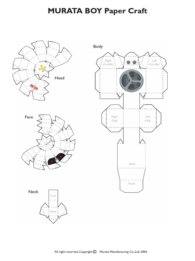 Murata Boy Papercraft Template PDF | PDF