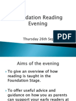 Foundation Reading Evening Sept 2013