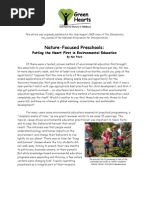 Download Nature-Focused Preschools Putting the Heart First in Environmental Education by Daisy SN17627142 doc pdf