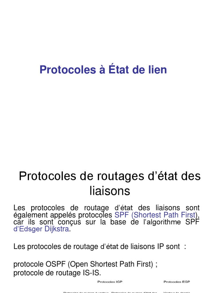 Protocoles de routage OSPF et IS-IS | PDF | Routage | Adresse IP