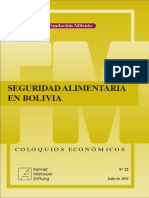 Coloquio económico No. 22 Seguridad alimentaria en Bolivia