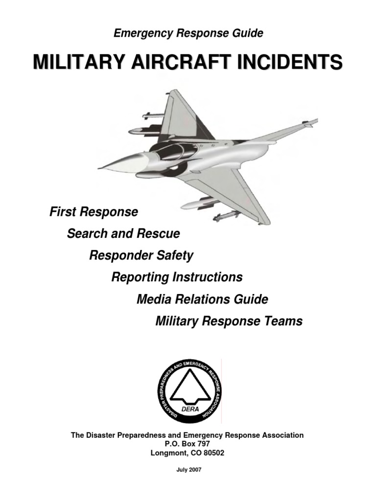 Emergency Response Guide Military Aircraft Incidents Emergency
