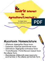 Mycotoxins of interest to Agriculture/Livestock's
