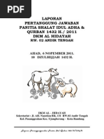 Laporan Panitia Qurban 1431 2011 Edisi Kecil