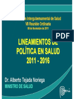 2.- Lineamientos de Política de Salud 2011-2016