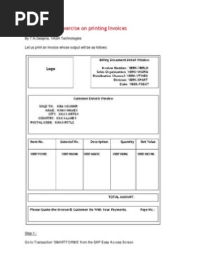 Solution to the Exercise on Printing Invoices