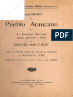 Comentarios Del Pueblo Araucano II. La Jimnasia Araucana. Manuel Manquilef