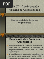 Marli - Aula 07 – Administração Aplicada às Organizações.ppt