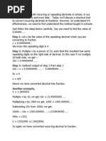 Repeating Decimals