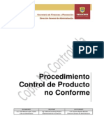 Procedimiento Control de Producto No Conforme