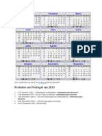 Calendário de 2013