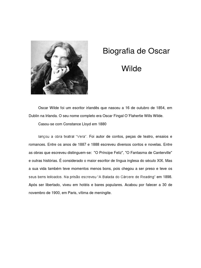 Реферат: Oscar Wilde Essay Research Paper Oscar WildeOscar