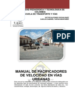 Manual de Pacificadores de Velocidad en Vías Urbanas