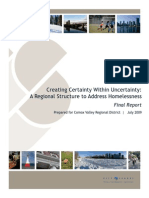 A Regional Structure to Addressing Homelessness - Final Report