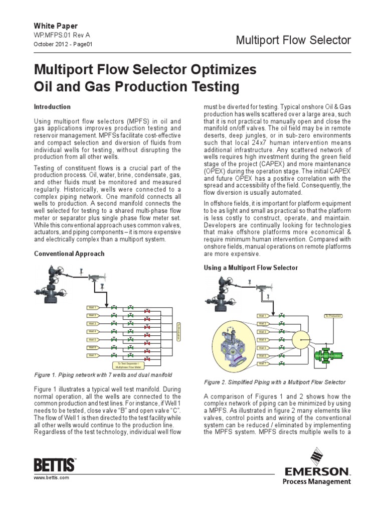 Multiport Flow Selector Optimizes Oil and Gas Production Testing | PDF ...