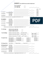 Numerology Worksheet PDF