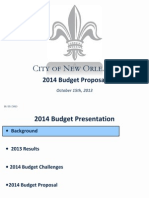 New Orleans Mayor Mitch Landrieu's 2014 Operating Budget Presentation