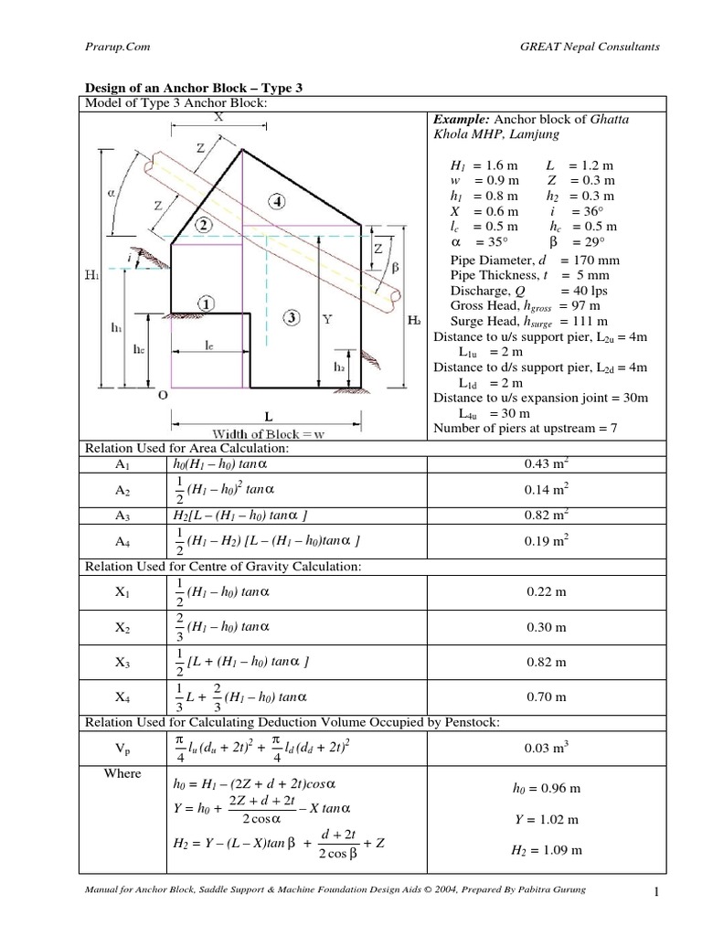 Anchor Block Type 3 PDF Physics Mechanical Engineering