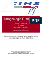 Folleto 3ª Edición Curso "Hidrogeología fundamental"
