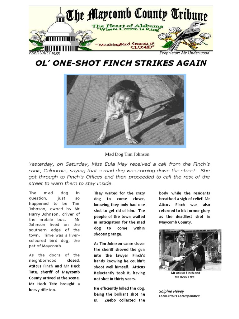 To kill a mockingbird newspaper article 4 image