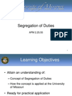Segregation of Duties 