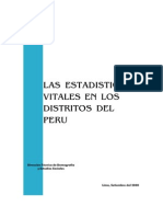 Libro Estadisticas Vitales Peru y Distritos