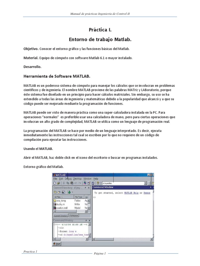 Práctica 1 Ingeniería de Control II | PDF | Programación de ...