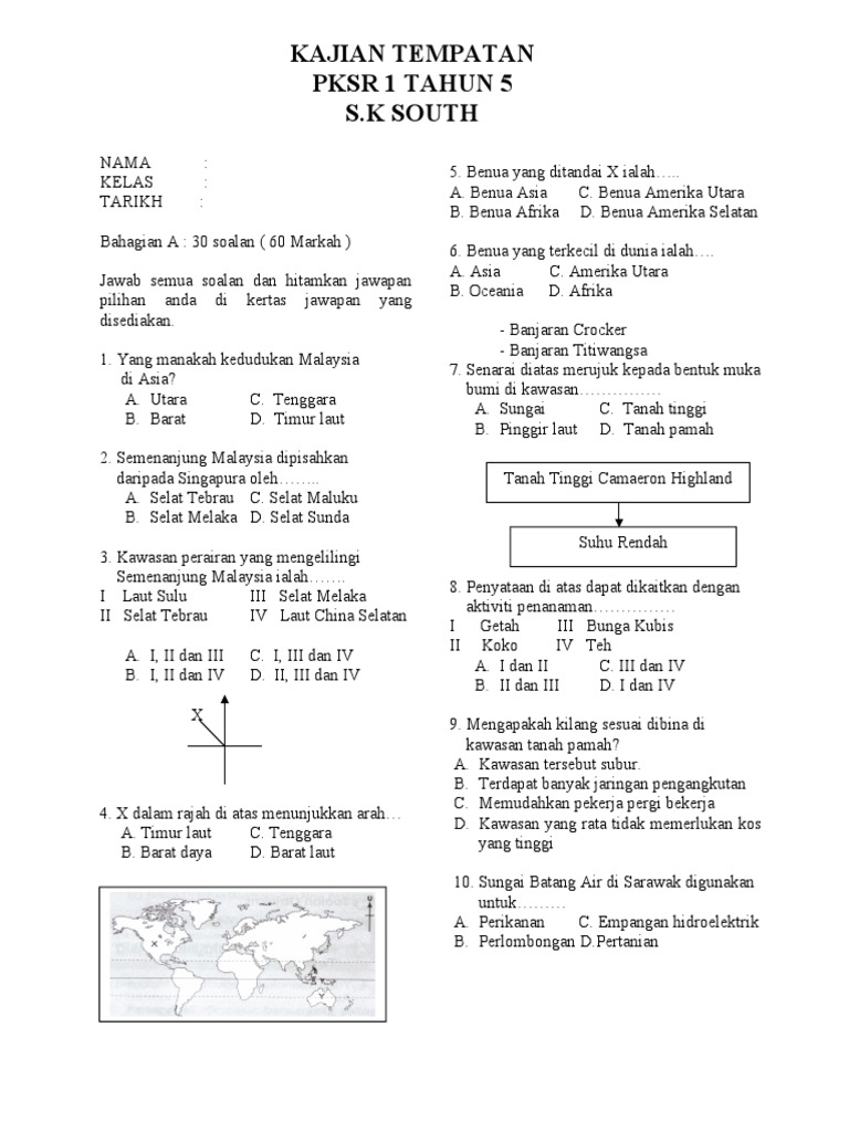 Ujian Kt 2009 Pksr 1 Year 5 Pdf