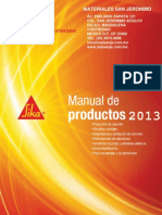 Manual de Productos Sika 2013