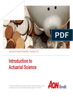 Introduction To Actuarial Science
