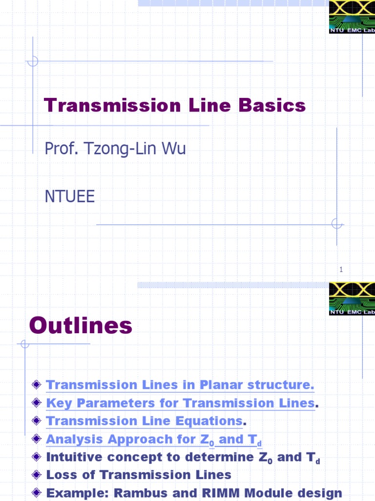Transmission Line Basics PDF Transmission Line