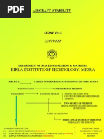 Aircraft Stability: Birla Institute of Technology: Mesra