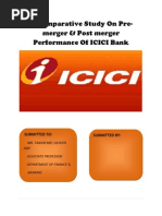 Download Pre Merger and Post merger position of ICICI Bank by Moushumi Sarker SN176485672 doc pdf