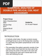 Numerical Analysis of Double Pipe Helical Coil Heat