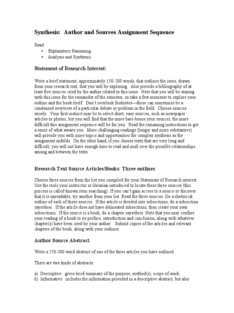 30 Complex Synthesis Author Sources | PDF | Abstract (Summary) | Reason