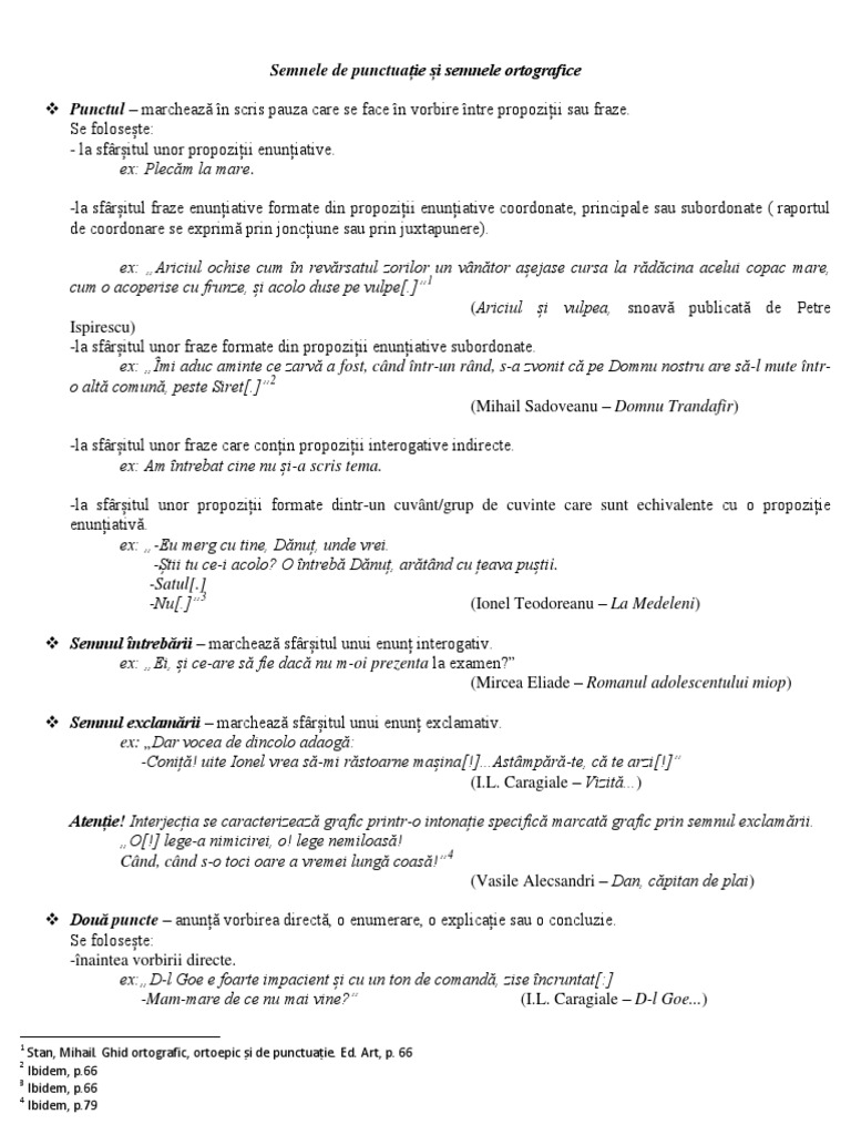Semnele de Punctuatie Si Semnele Ortografice | PDF