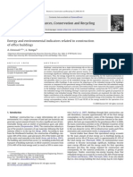 Energy and Environmental Indicators Related To Construction of Office Buildings