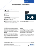 High-Quality Pressure Transmitter For General Industrial Applications Model S-10