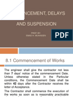 Commencement Delays and Suspension