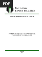 DISLEXIA _ UMA PESQUISA COM PROFESSORAS, PSICÓLOGOS E PSICOPEDAGOGOS