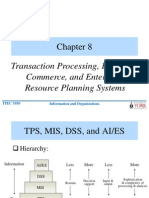 Chapter 8 TPS, ERP and EC Systems