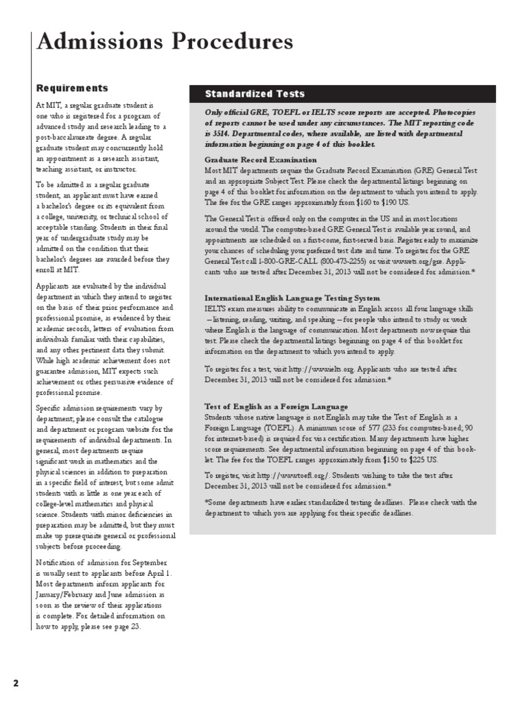 MIT Department Info | PDF