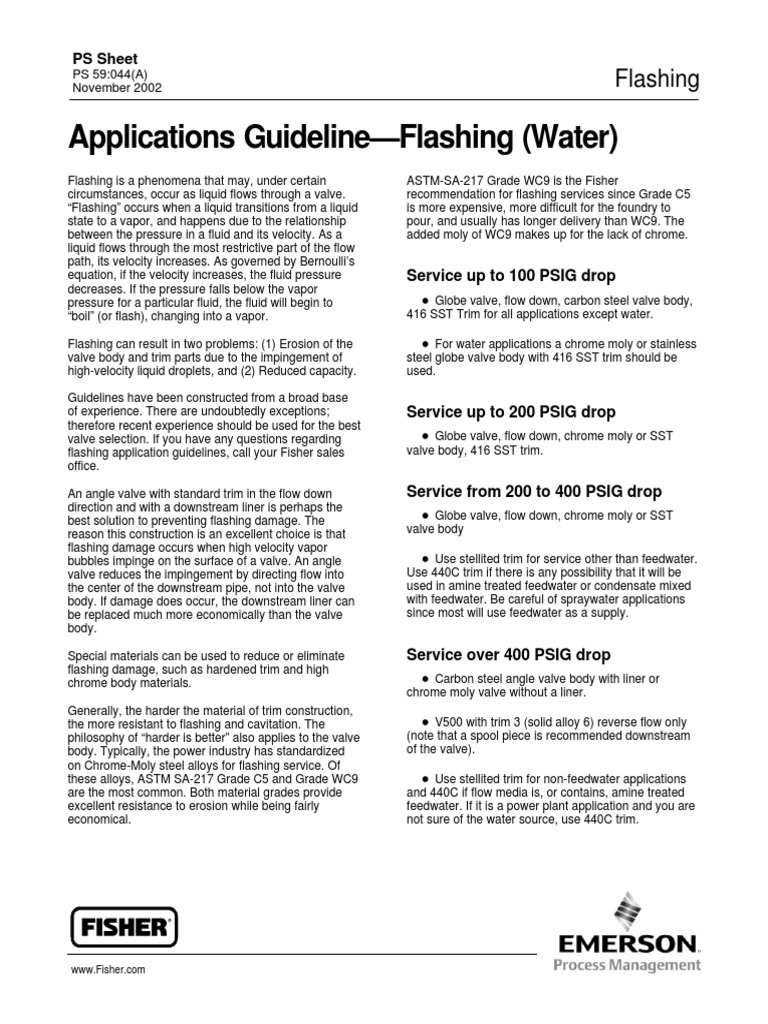 Flashing PDF Valve Liquids