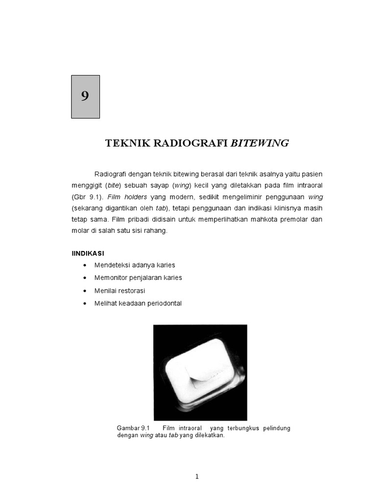 Bitewing Radiography | PDF