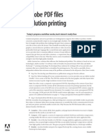 Preparing Adobe PDF Files For High-Resolution Printing: Today's Prepress Workflow Works, But It Doesn't Really Flow