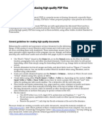 Best practices for producing high quality PDF files