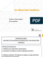 Balance Con Reacción Química